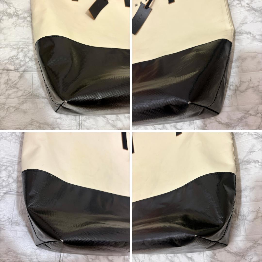 MARNI　マルニ　トートバッグ　トライベッカ　SHMQ0037A0　黒　白