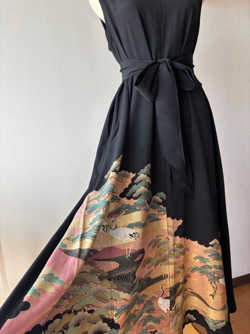 留袖リメイクワンピースFREE SIZE