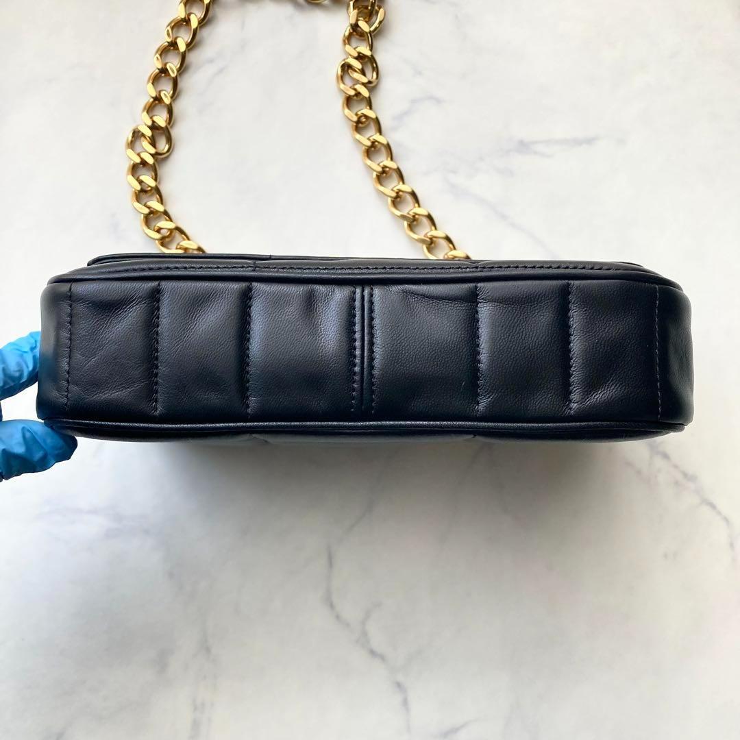 極美品 セリーヌ マトラッセ モノクローム チェーン ショルダー