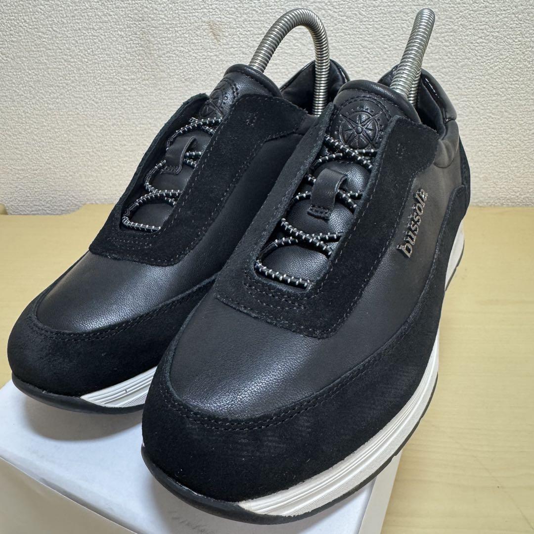060423 未使用品 自宅保管品 bussola ソフトカウレザースニーカー