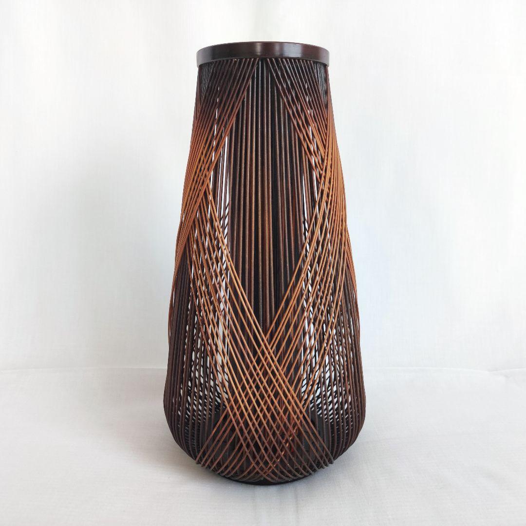 駿河竹千筋細工 花器 登龍 駿河竹千筋細工 竹心坊