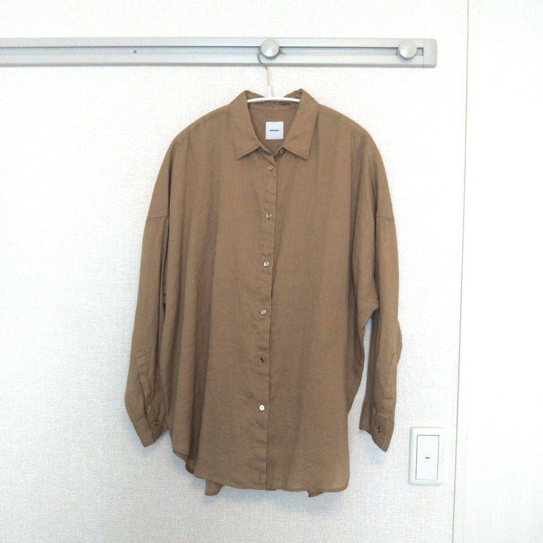 【新品】スピックアンドスパン リネンカシュクールビッグシャツ