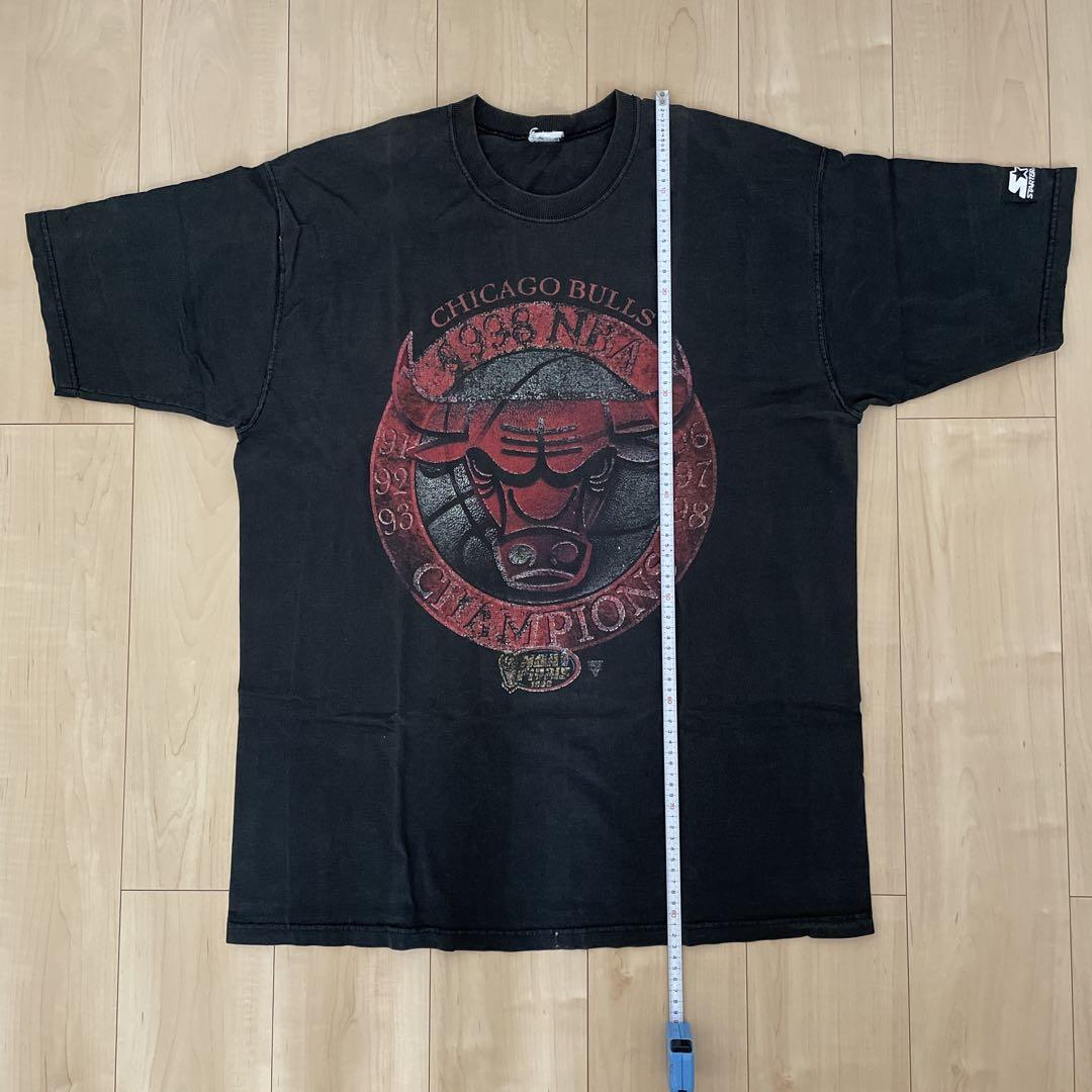 古着　シカゴ・ブルズ Tシャツ ブラック　STARTER Lサイズ NBA 90's】【USA製】 PRO PLAYER L NBA シカゴ・ブルズ チャンピオン