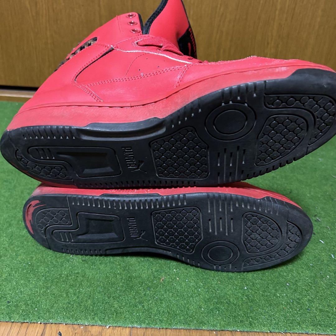 PUMA CAT 豹柄 ハイカット スニーカー 赤 レッド プーマキャット