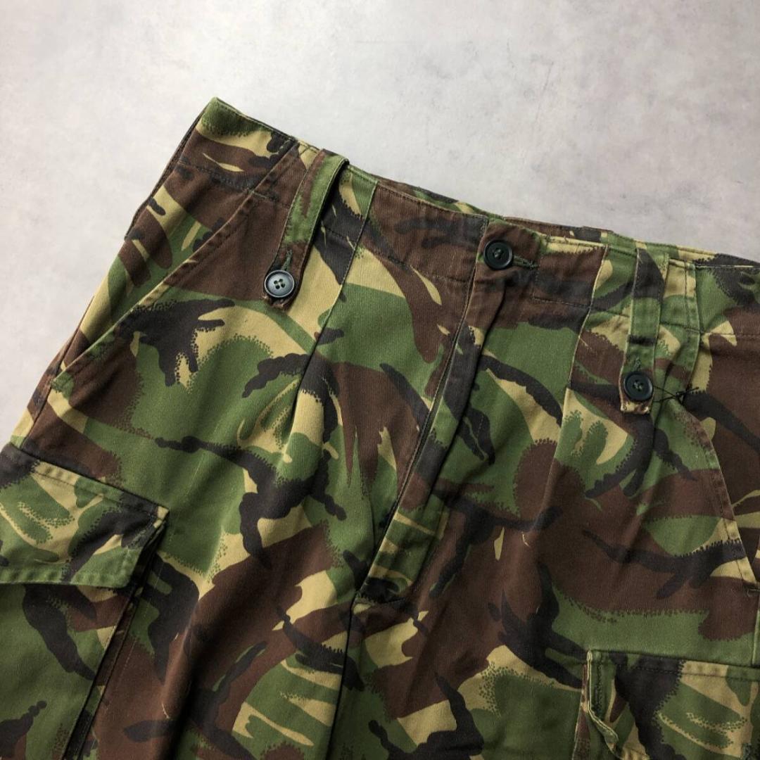 GQ2702◇イギリス軍 : 90's DPMカモショーツ◇M◇カーキ系