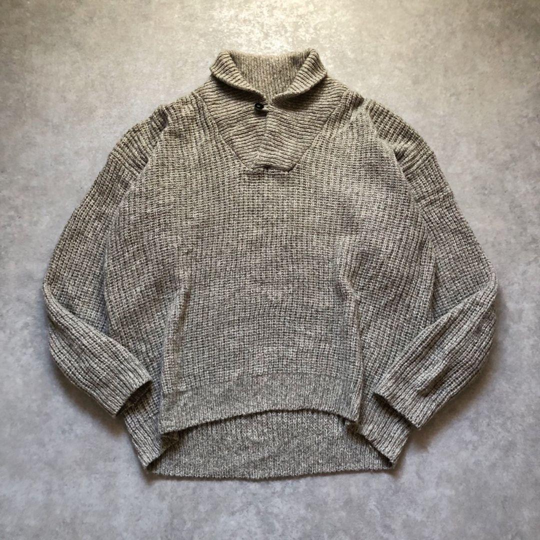 ヴィンテージEddieBauerショール ローゲージニットセーター90sXL LL Eddie Bauer