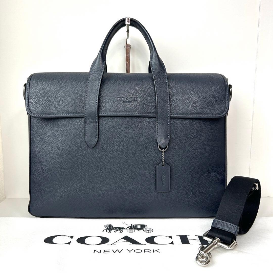 ✅【美品】定価12万　メンテ済み　コーチ　ビジネスバッグ　COACH レザー