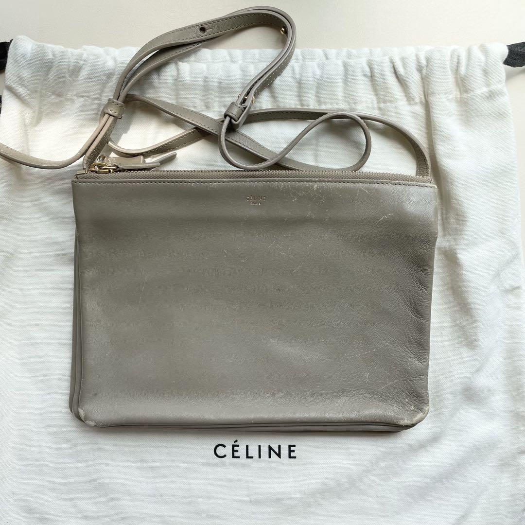 CÉLINE セリーヌ トリオミニ ショルダーバッグ ベージュ