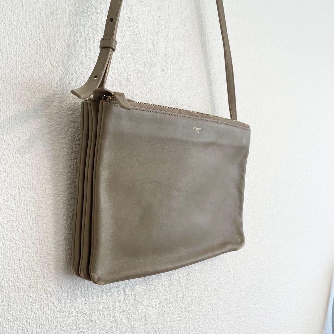 CÉLINE セリーヌ トリオミニ ショルダーバッグ ベージュ