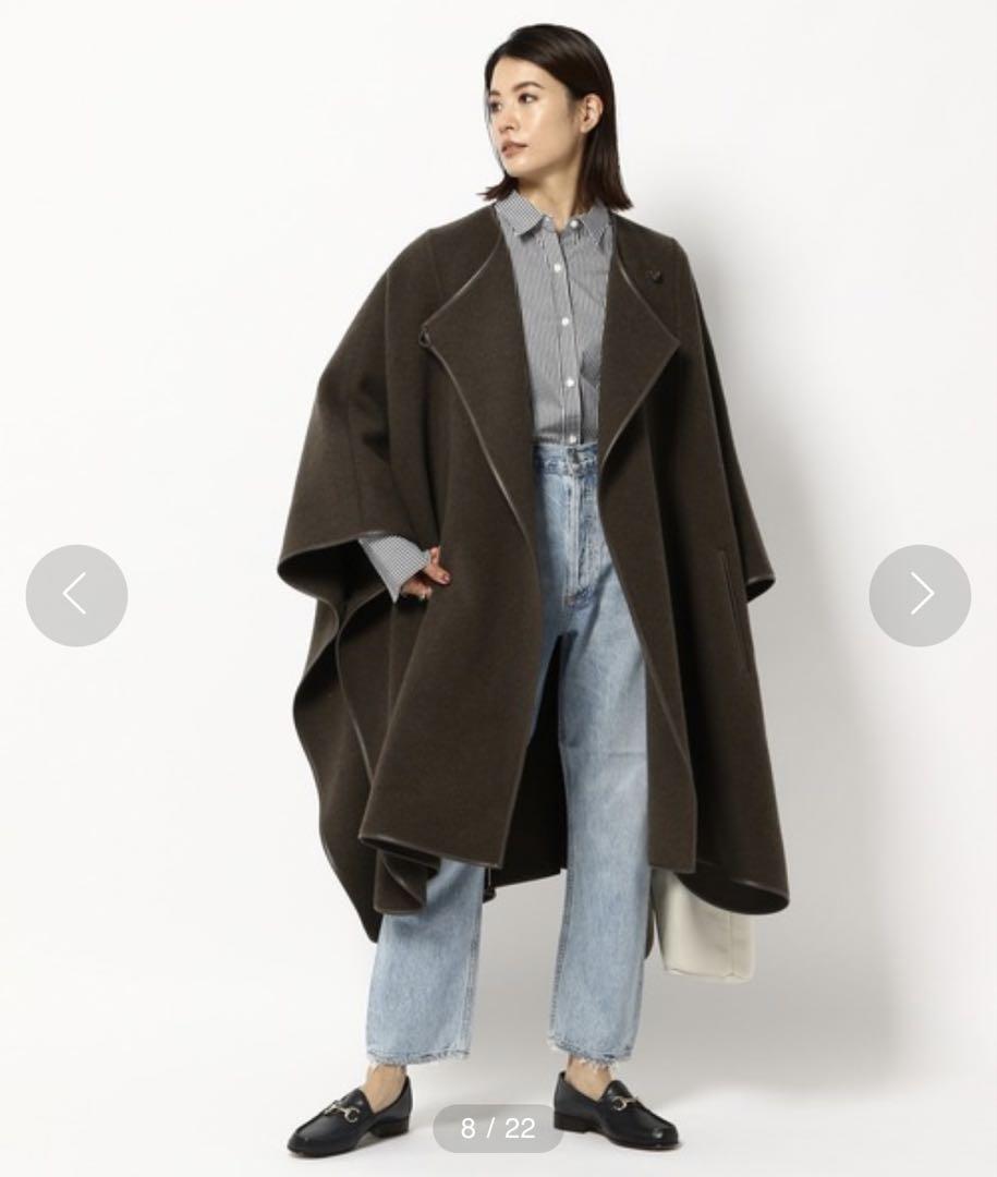 オシャレ★BABYLONE MANTECO★ポンチョ カーキ定価6万バビロン