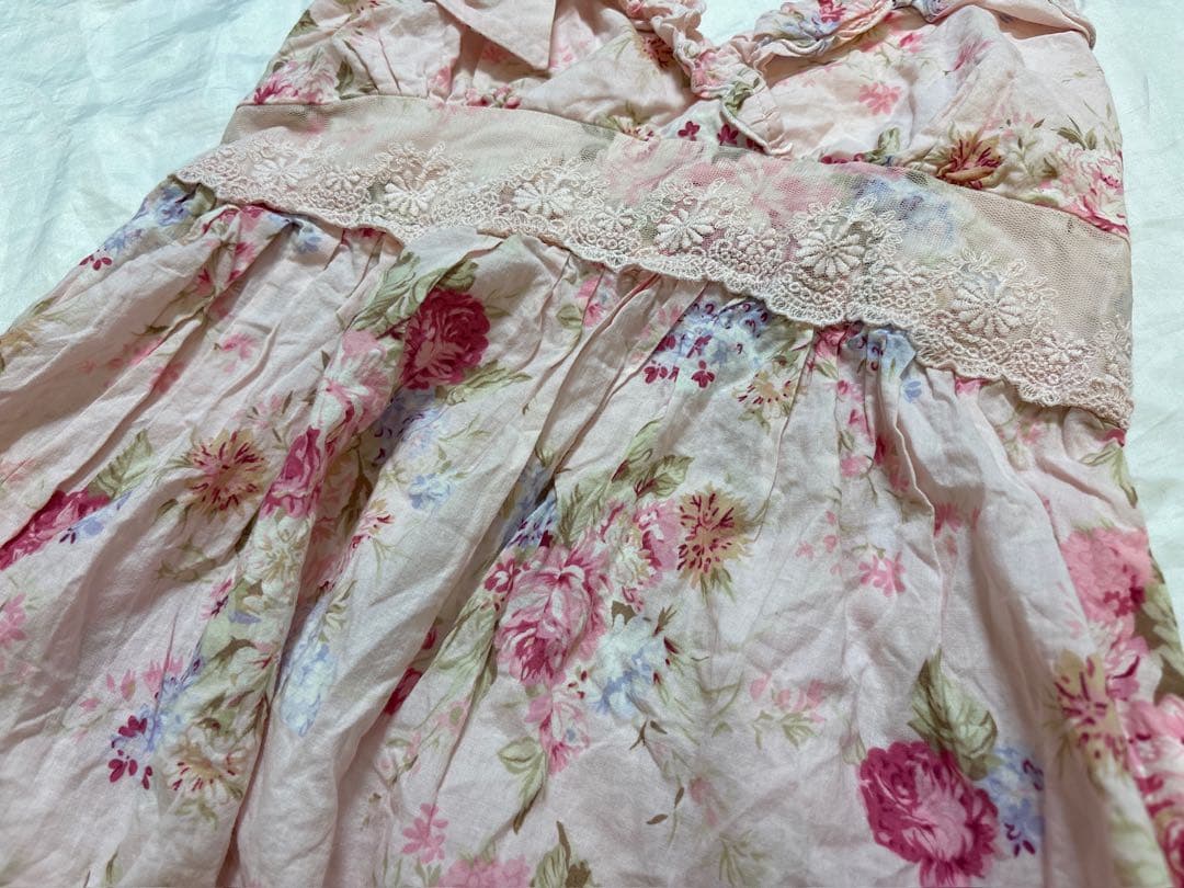 LIZLISA y2k 平成ギャル ホルターネックミニワンピース　 花柄