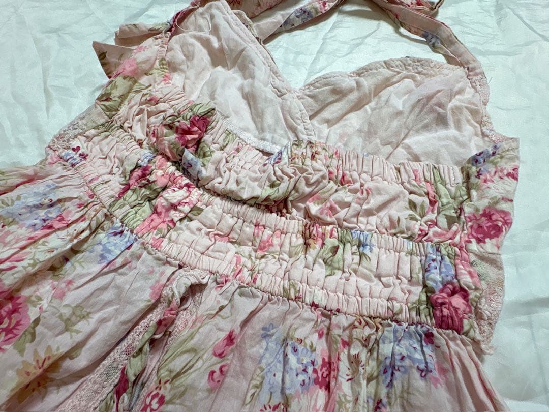 LIZLISA y2k 平成ギャル ホルターネックミニワンピース　 花柄