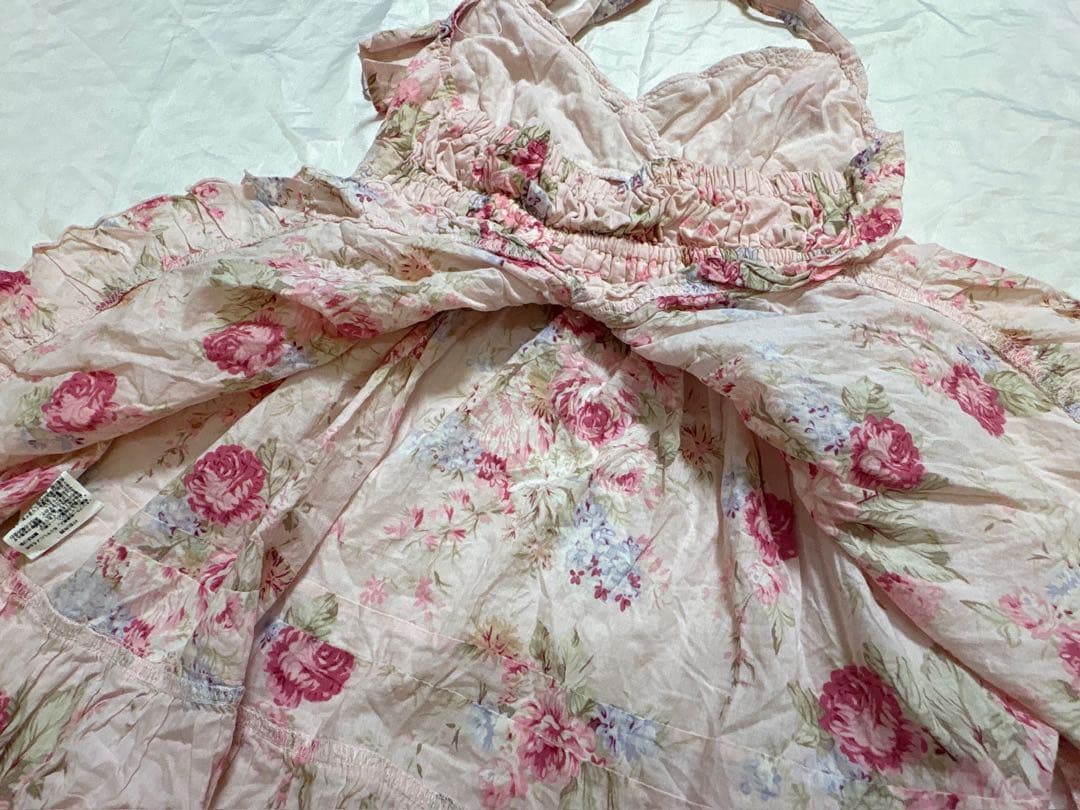 LIZLISA y2k 平成ギャル ホルターネックミニワンピース　 花柄