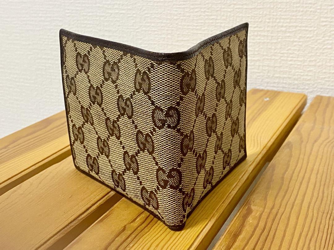 Gucci GGパターン 二つ折り財布　キャンバス　美品