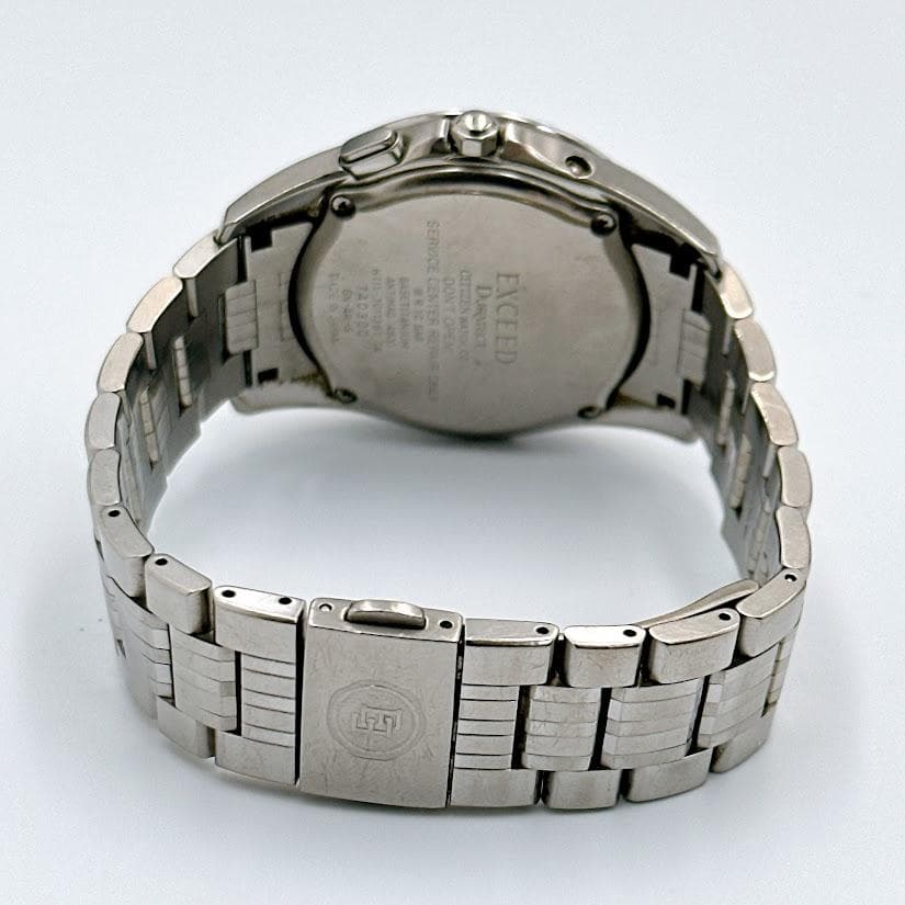 良品 シチズン エクシード エコドライブ ソーラー電波 メンズ腕時計