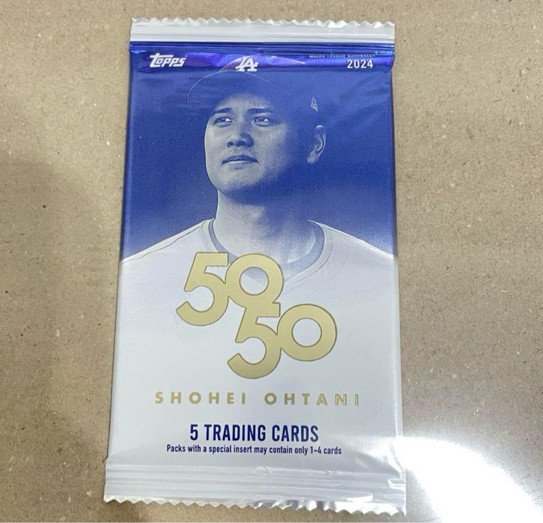 2024 Topps 50/50 大谷翔平 1パック5枚入り 【完全未開封