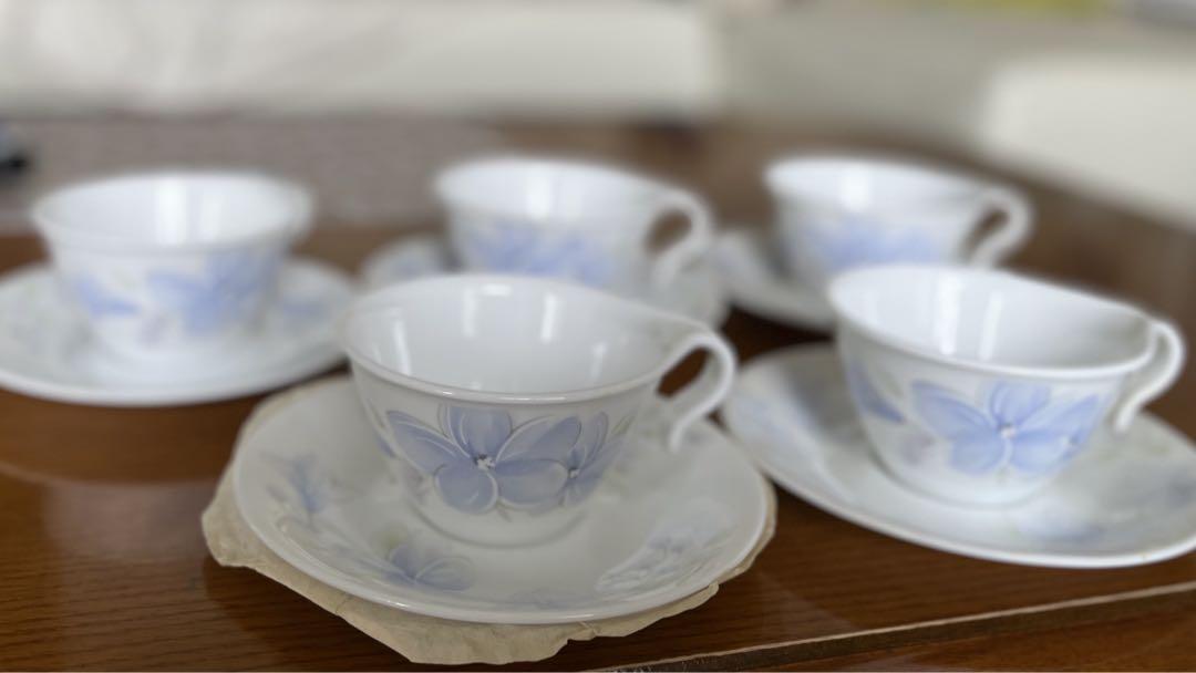 コレール  5客セット花花柄USA レア