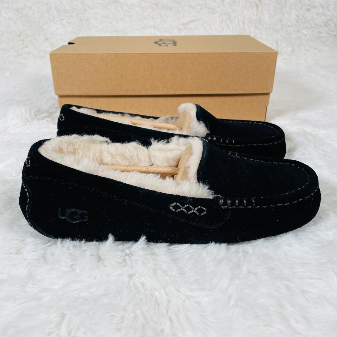 未使用 UGG アグ ANSLEY アンスレー ブラック US7 24CM