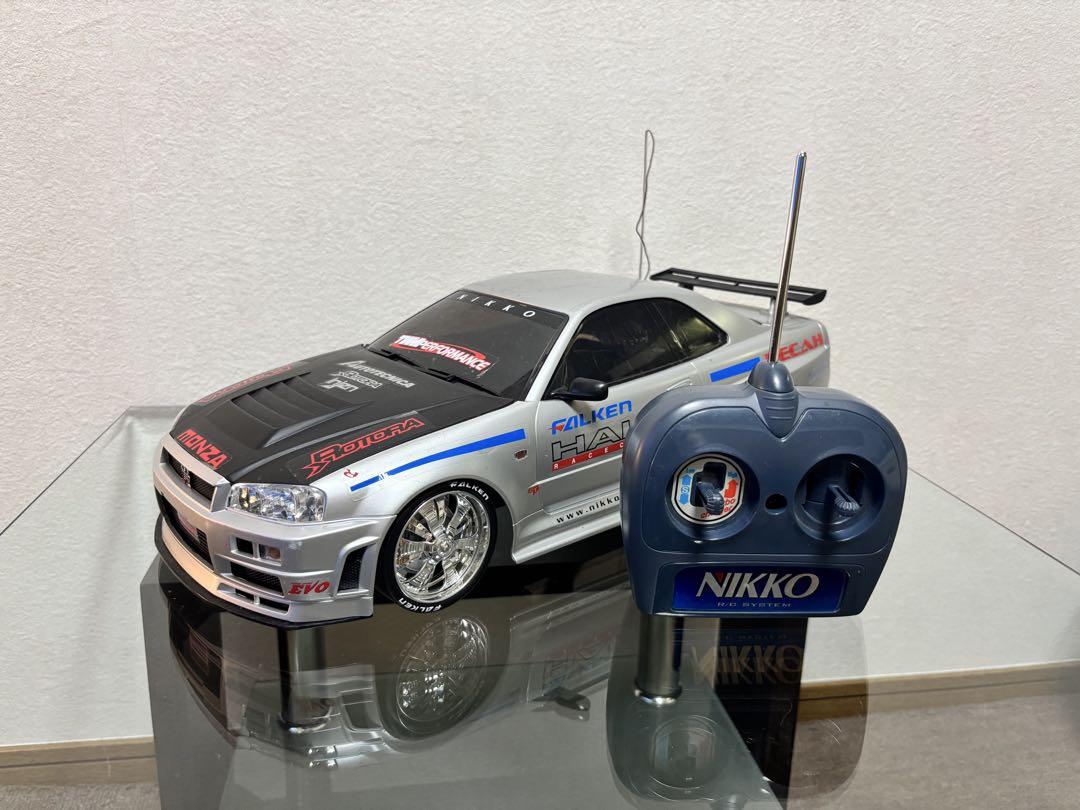 NIKKO GT-R R34 ラジコンカー シルバー