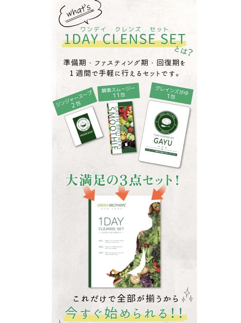 ④【ＧＢワンデイクレンズセット】断食ファスティングダイエット