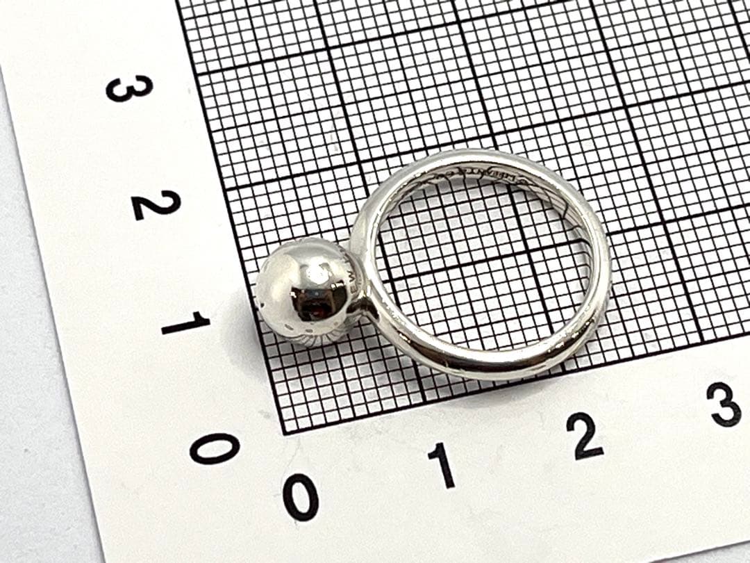 c748 美品 ティファニー ハードウェア ボール リング 925 約7.5号 c748 美品 ティファニー ハードウェア ボール リング 925 約7.5号