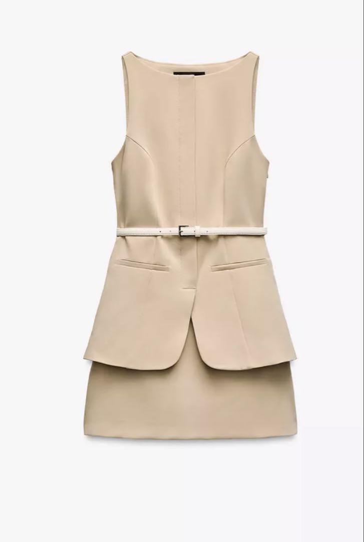 ZARA ベルトディティール　ミニワンピース