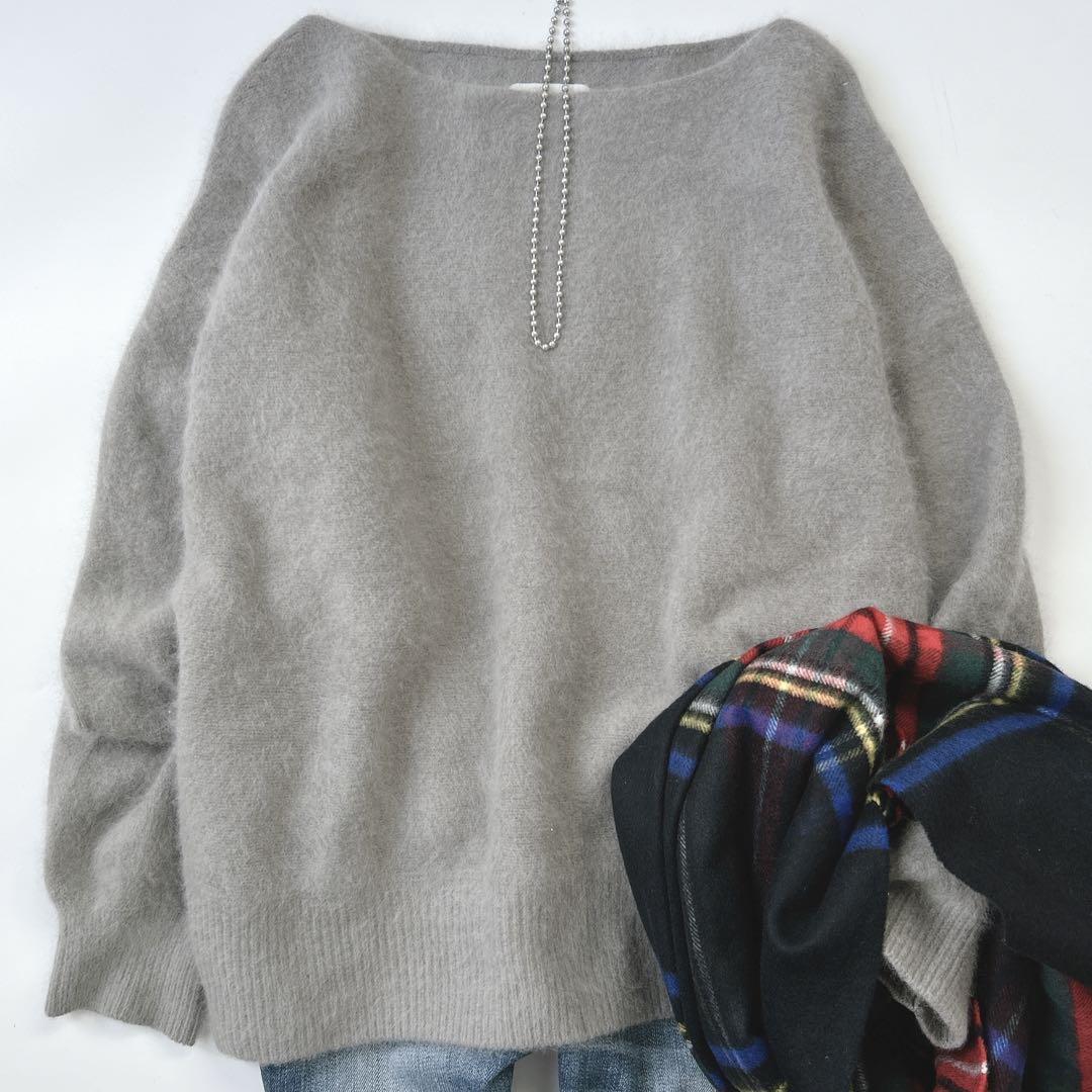 プラージュ Fur ボリューム袖プルオーバー GLAY