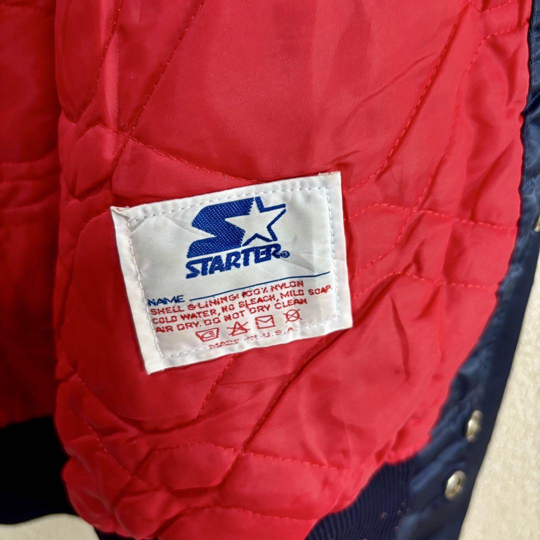 USA製 80s STARTER スターター ナイロンスタジャン XL ネイビー