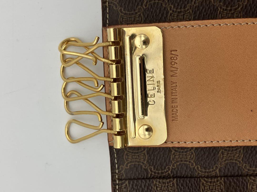 CELINE ブラウン レザー キーケース CELINE ブラウン レザー キーケース 6連
