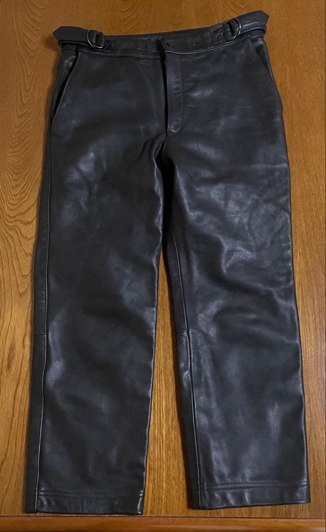 ★NANKAI★L ライディングパンツ 南海 レザーパンツ ブラック 黒
