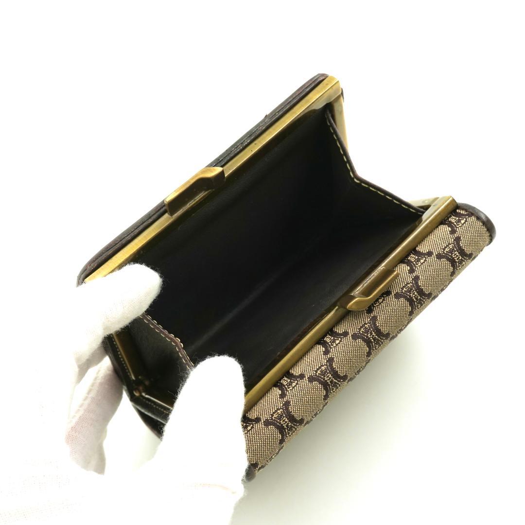 ✨新品未使用✨ CELINE ミニ財布 マカダム トリオンフ がま口