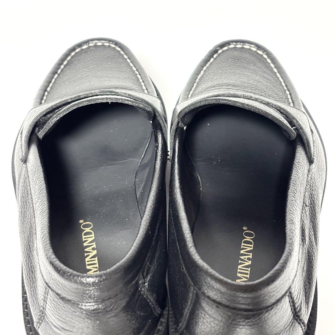 CAMINANDO プラットフォーム レザー 厚底 ローファー 黒 J1975 靴
