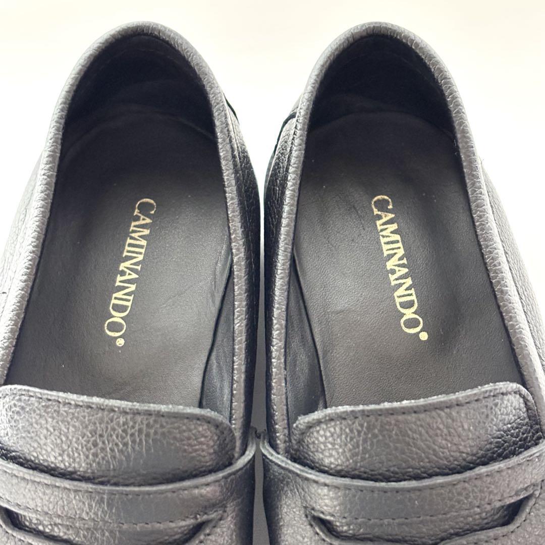 CAMINANDO プラットフォーム レザー 厚底 ローファー 黒 J1975