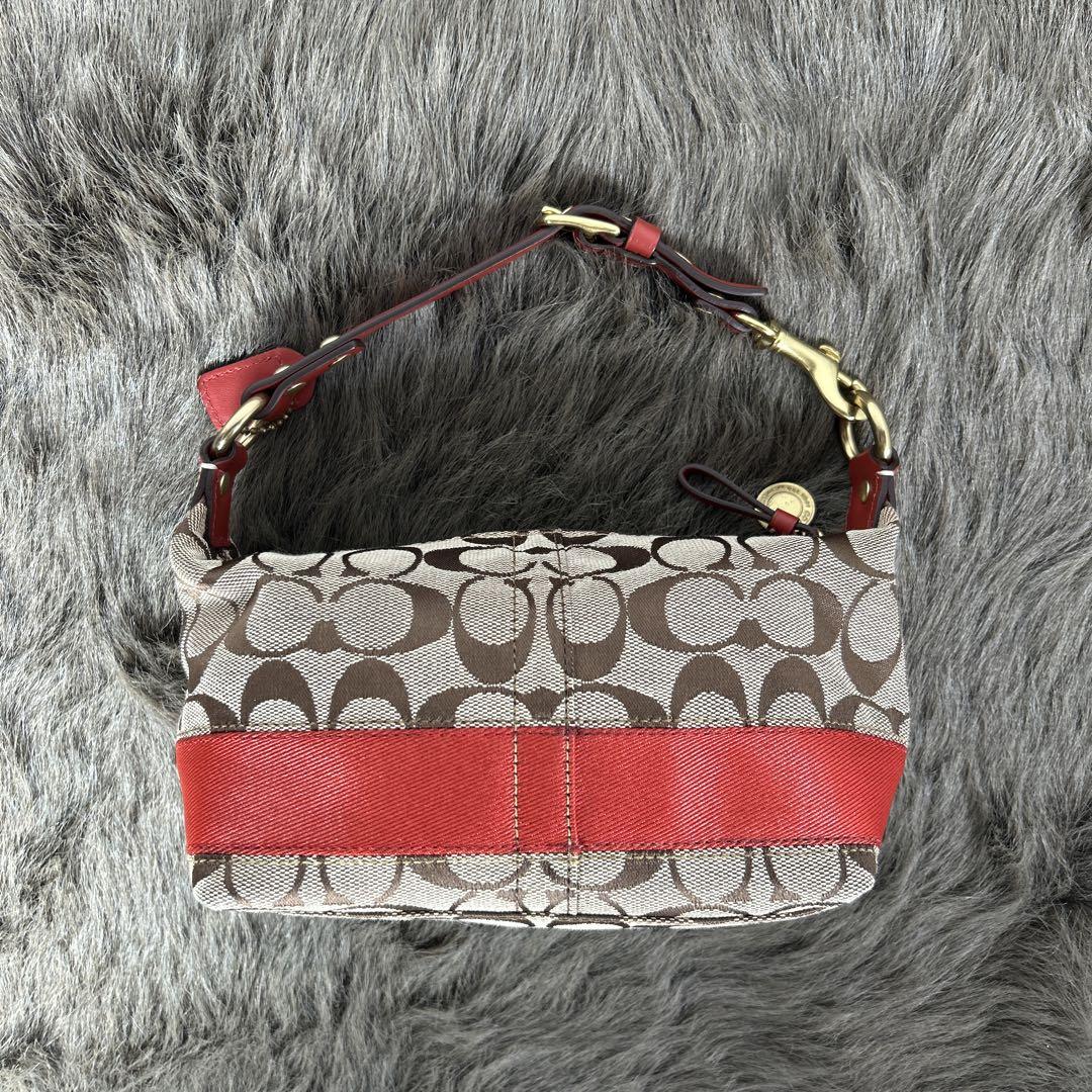 《美品✨レア》COACH コーチ　シグネチャー　ハンドバッグ　K1387