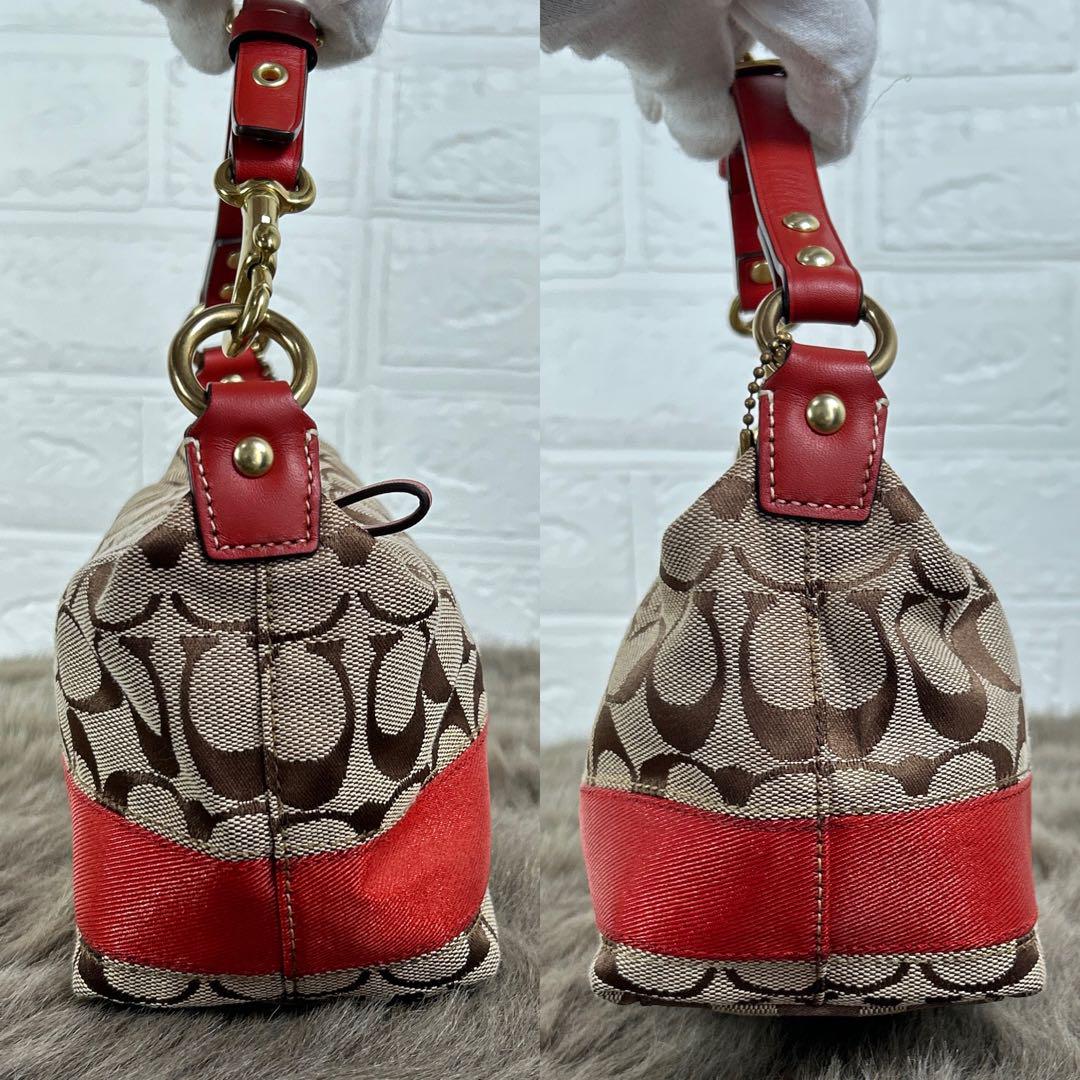 《美品✨レア》COACH コーチ　シグネチャー　ハンドバッグ　K1387