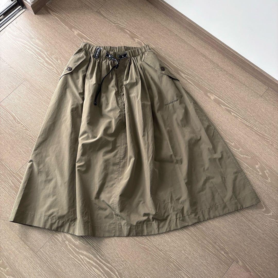 アンドワンダー オーバーサイズカーゴスカート M