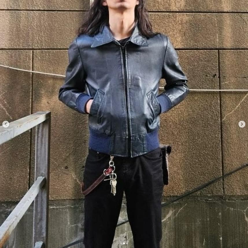 リブレザージャケット リブジャン エディ・スリマン フランス製 リブレザージャケット リブジャン エディ・スリマン フランス製