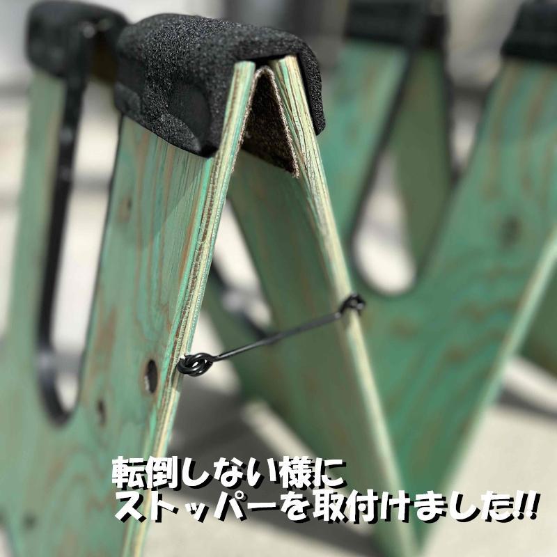 NEW ハンドメイド　ボードベッド ブルー　サーフボードスタンド
