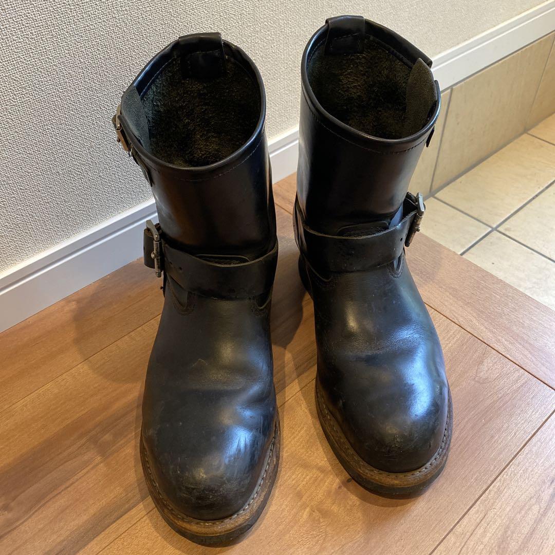 RED WING 黒 エンジニアブーツ 2976 革製 2バックル