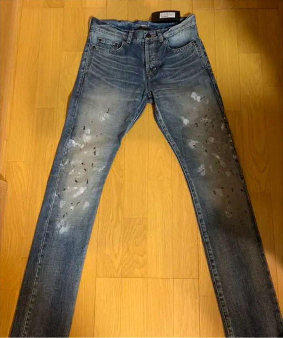通販人気 Saint Laurent サンローラン デニム ペイント クラッシュ aer2v-m84899533573 正規品SALE