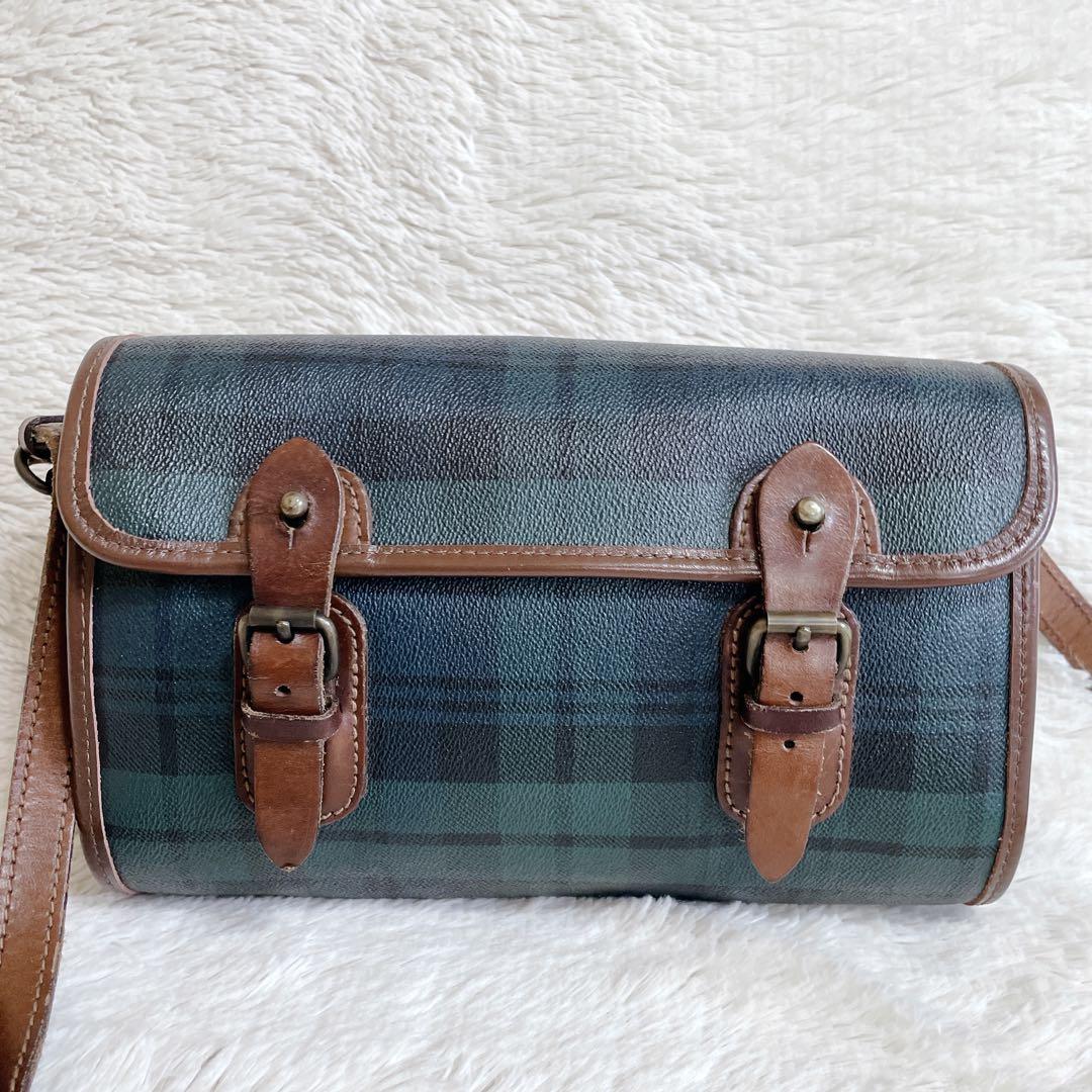 美品 RALPH LAUREN ショルダーバッグ ブラックウォッチ チェック