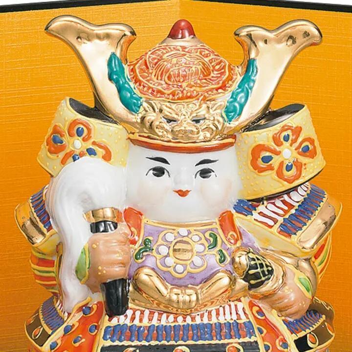 九谷焼　4.5号　武者人形　揃盛　五月人形　新品　武将　端午の節句　置物　ミニ
