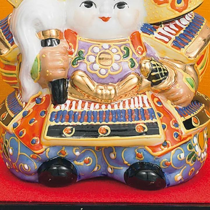 九谷焼　4.5号　武者人形　揃盛　五月人形　新品　武将　端午の節句　置物　ミニ