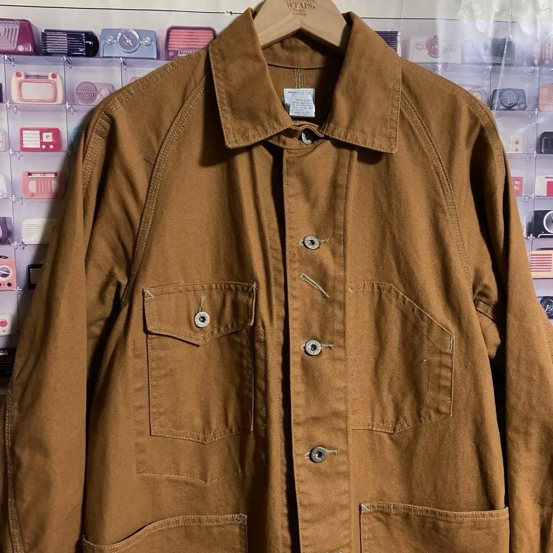 90s-00s USA製POST OVERALLSダック地カバーオールジャケット