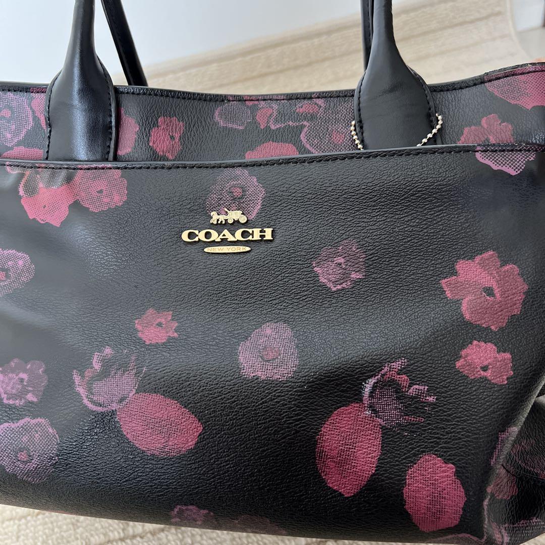 coach」 アウトレット トートバッグ F40340 PVCxレザー 中古