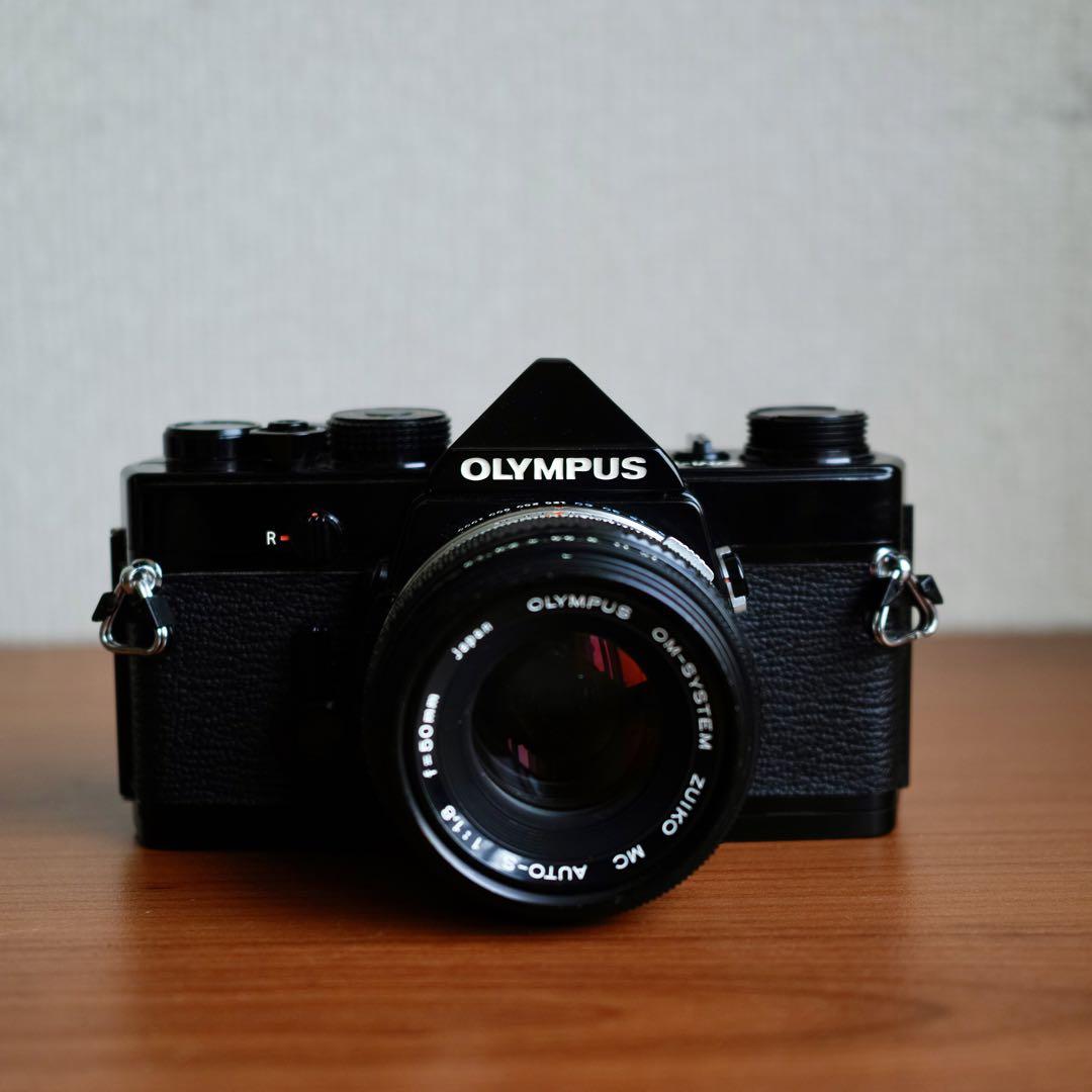 プリズム腐食無し OLYMPUS OM-1 ブラックペイント 中古美品