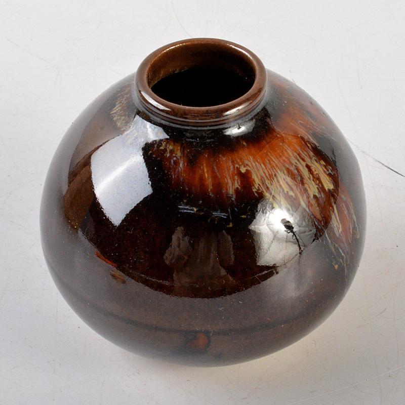茶道具 京焼 桶谷定一作 茄子茶入 袱紗付 共箱 V 6575 茶道具 京焼 桶谷定一作 茄子茶入 袱紗付 共箱 V 6575
