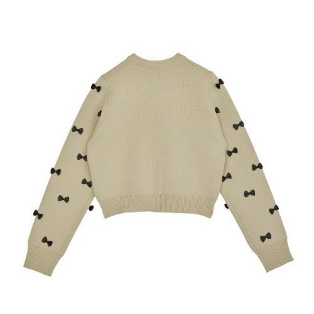 トップス ameri vintage MANY RIBBON SHORT KNIT TOP Ameri VINTAGE MANY RIBBON SHORT KNIT TOP