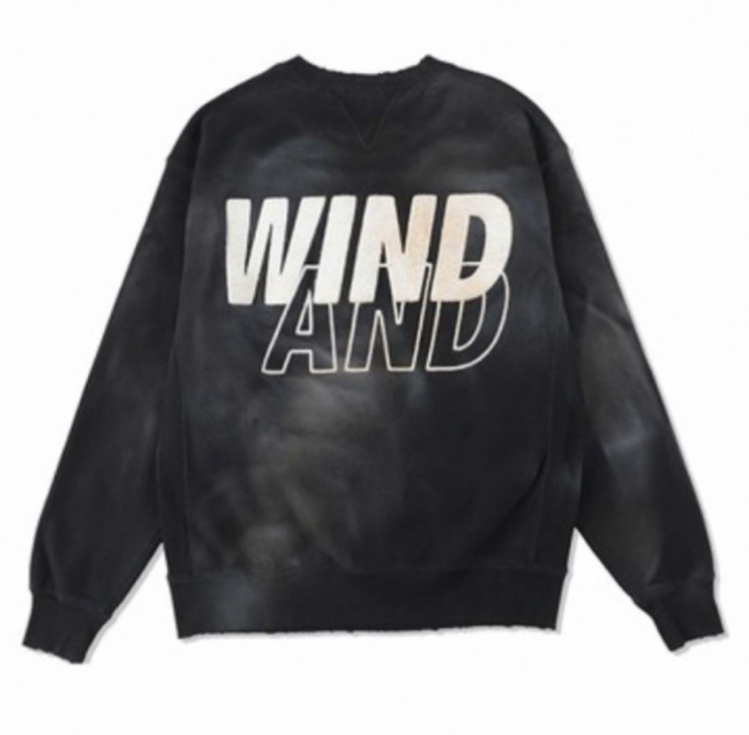 極美品 WIND AND SEA Damaged Crew neck L WIND AND SEA SEA DAMAGED CREW NECK L