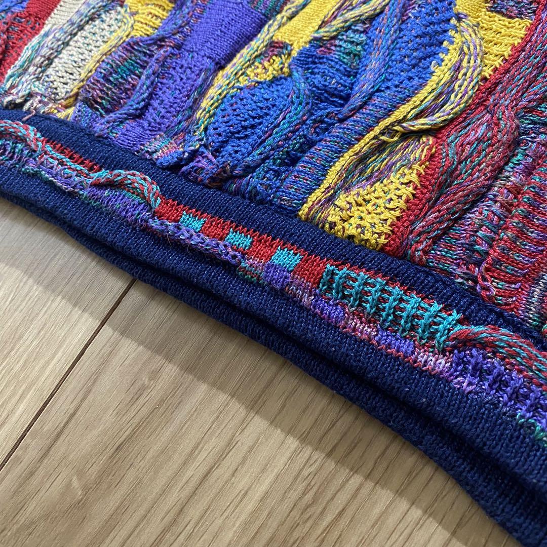 90's TUNDRA cotton 3D knit トップス